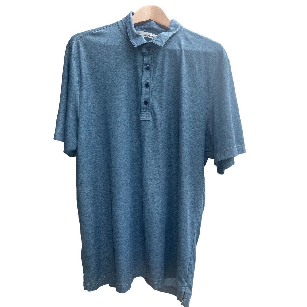 Travis Mathew Solid Performance Golf Polo Shirt Men’s Size XL Ocean Blue Color